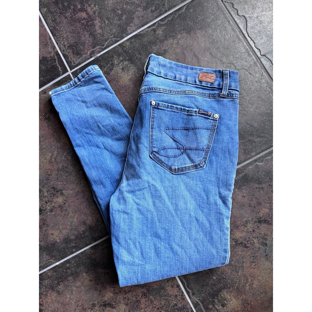 Seven7 Jeans Women’s Size 16 Slim Straight Stretch Jeans Medium Wash 28” Inseam